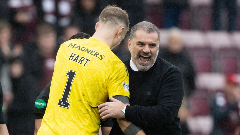 Joe Hart featured in all five of Celtic's league matches in October