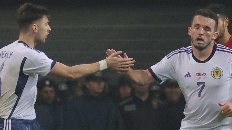 Scotland's John McGinn celebrates after scoring against Turkey