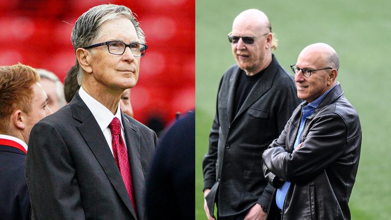 John W. Henry and Avram Glazer (pic: PA/Getty) (The man on the right is not Joel Glazer)