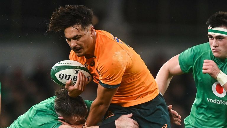 Jordan Petaia scored Australia's second-half try that briefly tied the game at 10-10