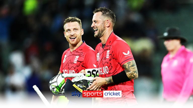 England's Jos Buttler and Alex Hales 