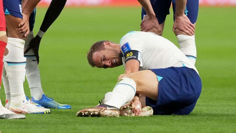 Harry Kane sufrió una lesión que molestó a muchos hinchas ingleses