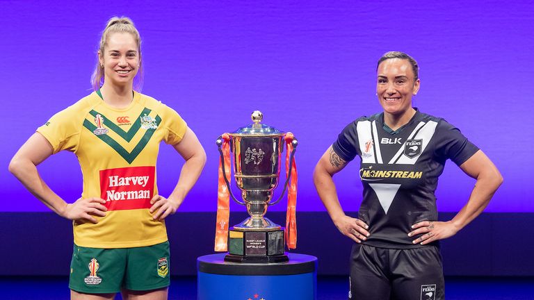 Australia and New Zealand face each other in Saturday's Women's Rugby League World Cup final (1.15pm kick-off) 