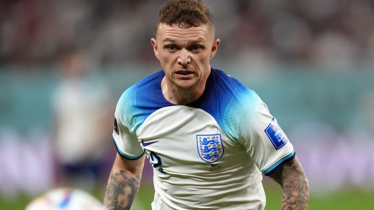 Kieran Trippier in action vs Iran