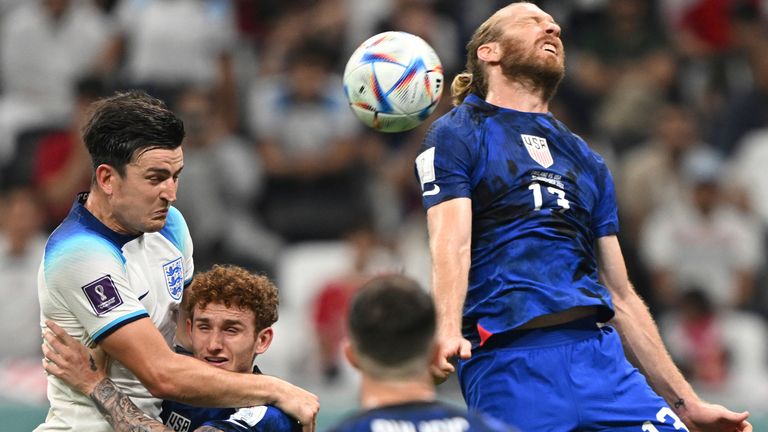 Maguire got his head to everything - making six headed clearances in the match