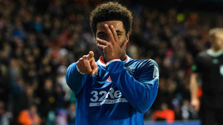 Rangers' Malik Tillman celebrates his goal