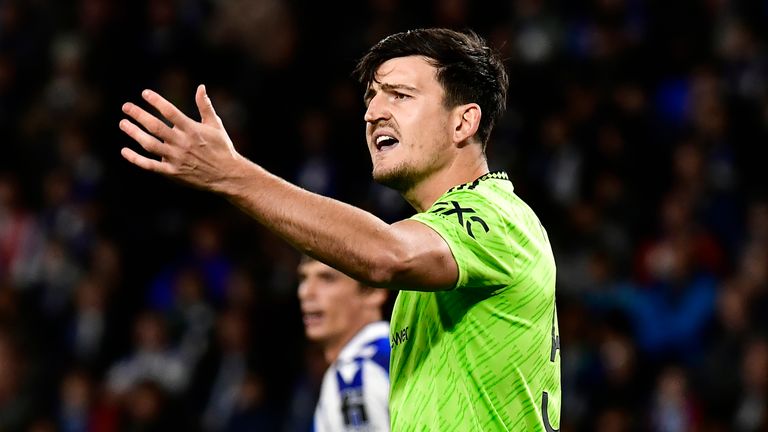 Harry Maguire was used as an emergency striker