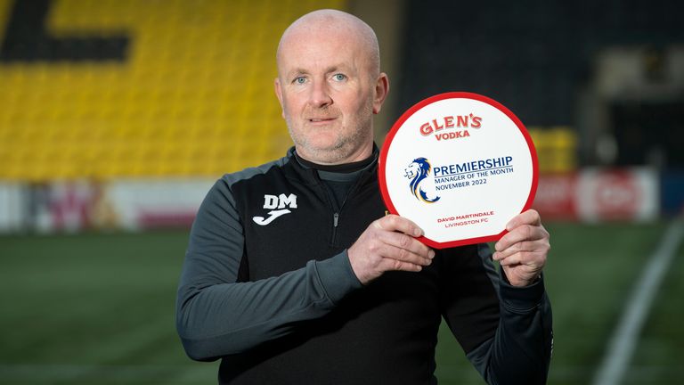 David Martindale has been named the Scottish Premiership manager of the month for November