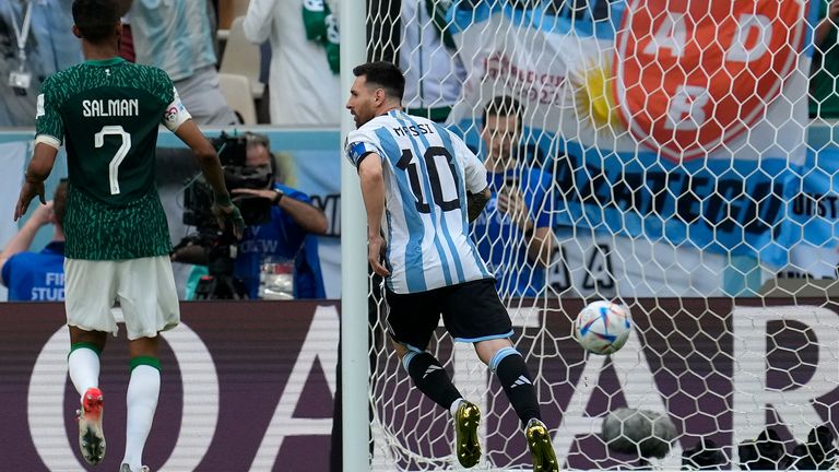 Argentina&#39;s Lionel Messi scored the opening goal