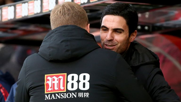 Mikel Arteta's first match as Arsenal manager was against Bournemouth