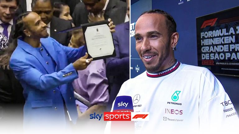 Lewis Hamilton says it has been the &#39;craziest week&#39; and is &#39;humbled&#39; to receive Brazilian citizenship saying he shares a connection with the Brazilian people.