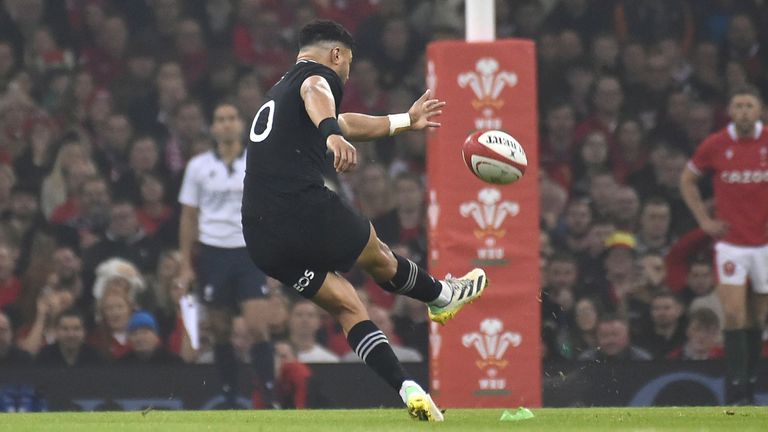 Richie Mo'unga registered the opening points of the Test via a penalty in the early stages 
