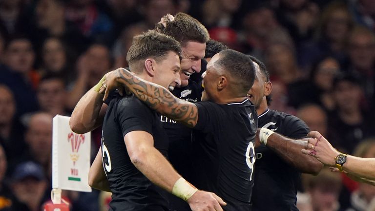 The All Blacks cruised to victory against Wales at the Principality Stadium in Cardiff 