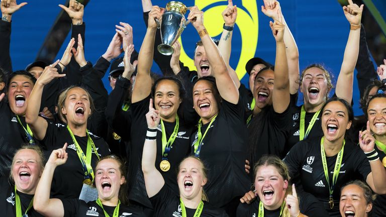 New Zealand celebrate a dramatic World Cup final victory in Auckland