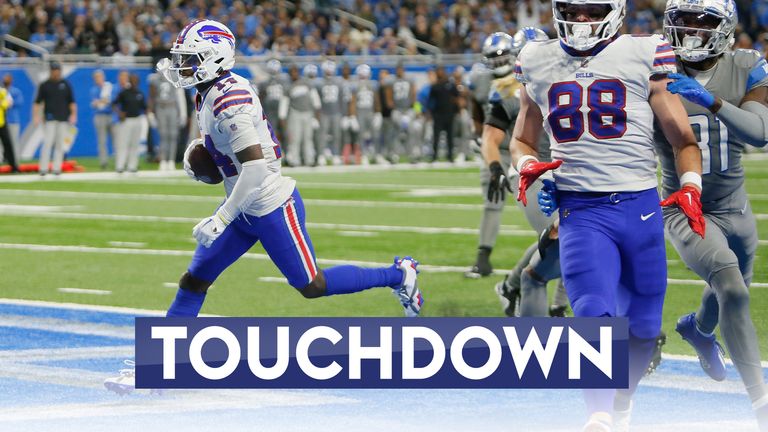 Josh Allen find wide receiver Stefon Diggs to give the Buffalo Bills the lead late on against the Detroit Lions. 