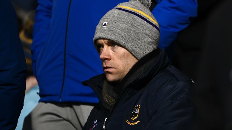 26 February 2022; Recently retired Tipperary hurler P..draic Maher looks on from the crowd during the Allianz Hurling League Division 1 Group B match between Tipperary and Dublin at FBD Semple Stadium in Thurles, Tipperary. Photo by David Fitzgerald/Sportsfile