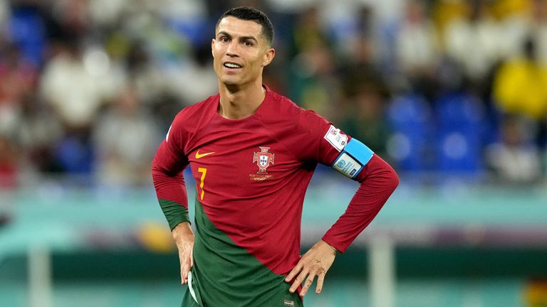 Cristiano Ronaldo rues a missed first-half chance