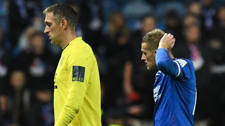 Allan McGregor (left) and Steven Davis signed new one-year contracts with Rangers this summer