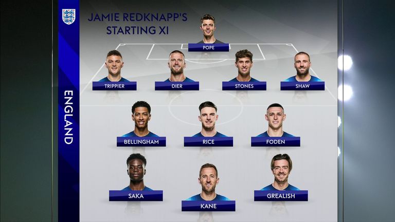 Jamie Redknapp's starting XI at the World Cup