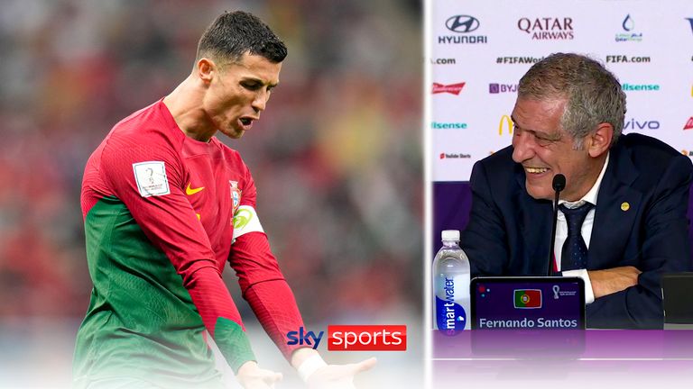 Portugal boss laughs at ronaldo disallowed goal
