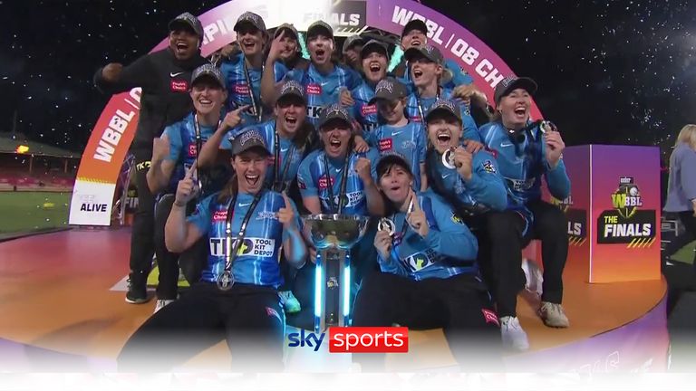 Adelaide Strikers celebrate their first ever Big Bash title