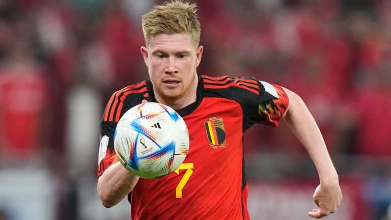 Kevin De Bruyne races forward against Canada