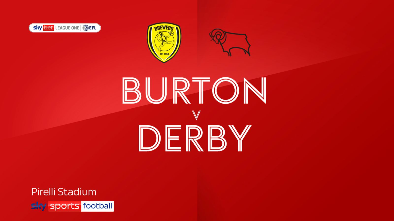 Watch highlights of the Sky Bet League One match between Burton Albion and Derby County