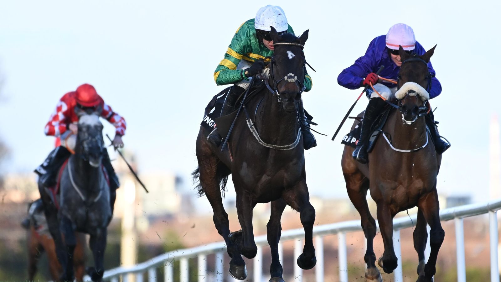 Leopardstown Christmas Festival: Saint Roi pounces late to land first Grade One chase success