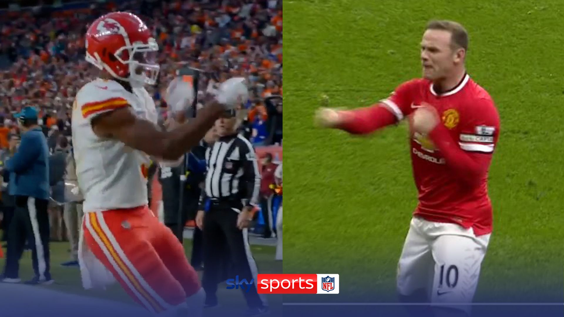 JuJu copies Rooney's famous boxing celebration!