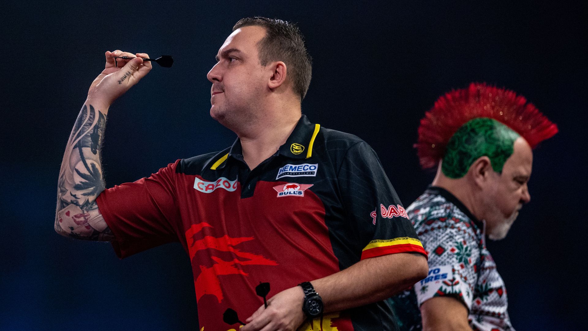 Reigning champ Wright out after shock Huybrechts defeat; Price thrashes Barney