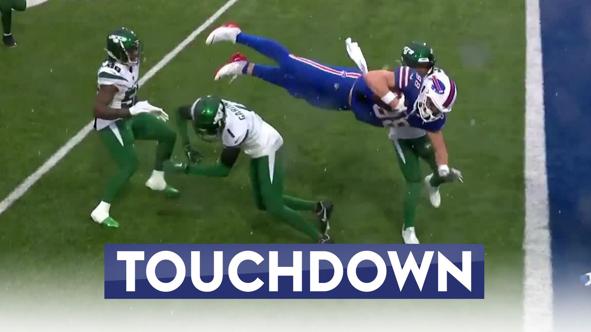 'He got twisted sideways and broke in half!' | Knox's insane Bills TD