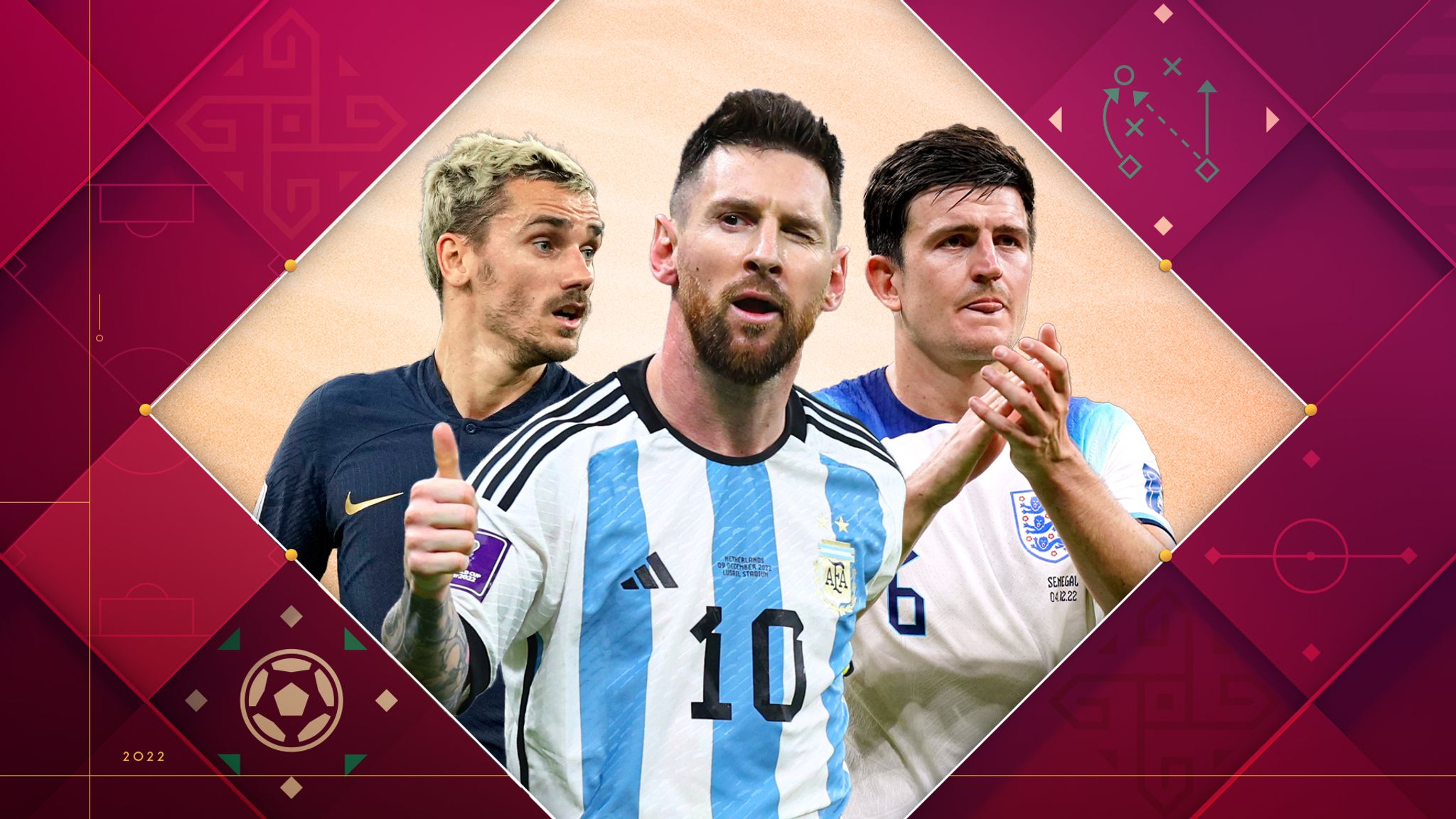World Cup team of the tournament Lionel Messi, Kylian Mbappe, Antoine Griezmann, Harry Maguire Football News Sky Sports