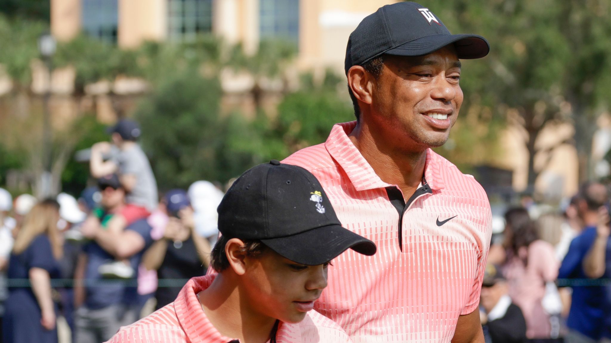 PNC Championship Tiger Woods and son two shots off the lead after opening round; Justin Thomas and father lead Golf News Sky Sports