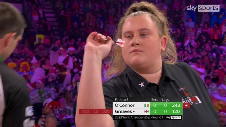 Greaves hit a 120 checkout in the first leg of her Ally Pally debut