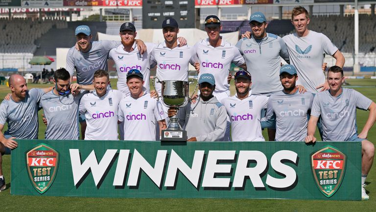 England celebrate series win in Pakistan