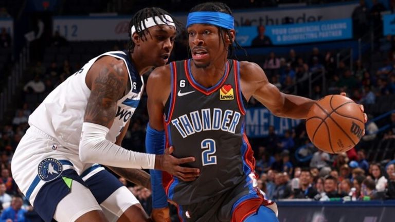 Minnesota timberwolves and the Oklahoma City Thunder image from NBA hub