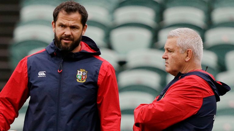 Andy Farrell and Warren Gatland (Associated Press)