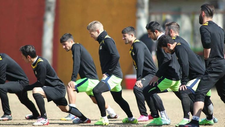 Amir and Sebastian training 