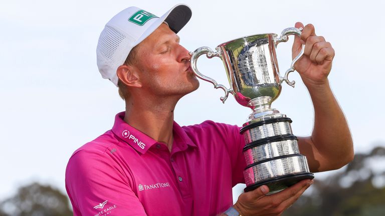 Adrian Meronk overhauled Adam Scott on the final day to win the Australian Open