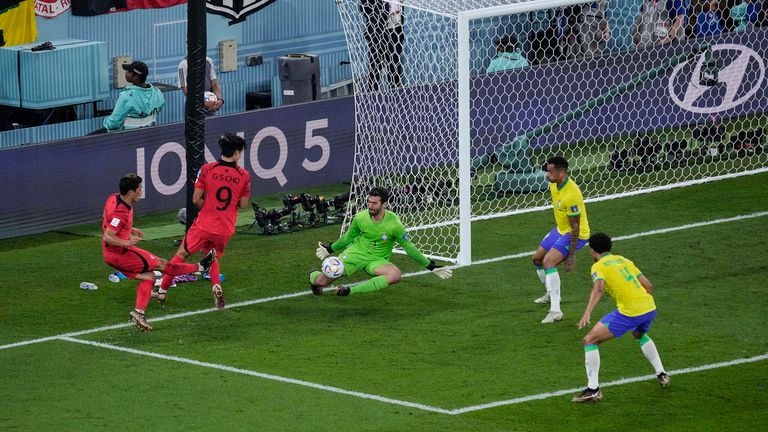 Alisson produced a number of quality saves to deny South Korea more goals in their last-16 tie