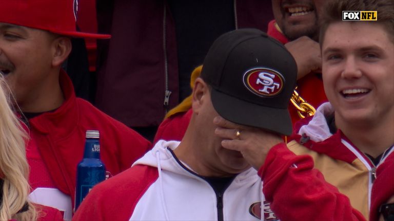 Christian McCaffrey caught a marvellous 27-yard touchdown pass from San Francisco 49ers rookie quarterback Brock Purdy, with his dad in tears in the stands