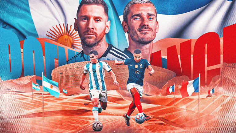 France take on Argentina in the World Cup final
