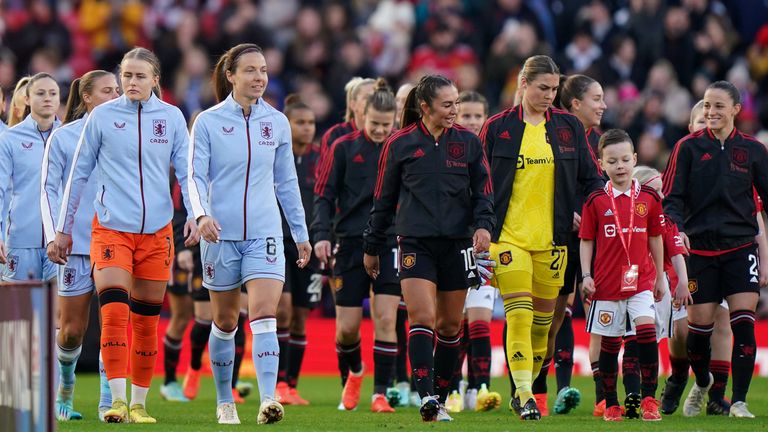 Manchester United welcomed Aston Villa to Old Trafford in the WSL.