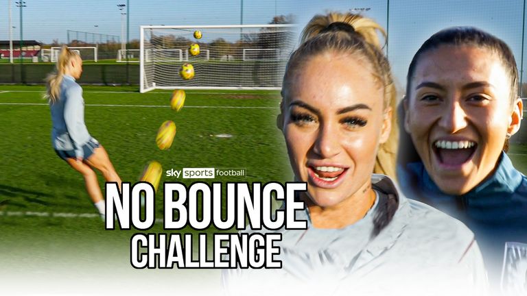 Aston Villa Women take on the No Bounce Challenge.