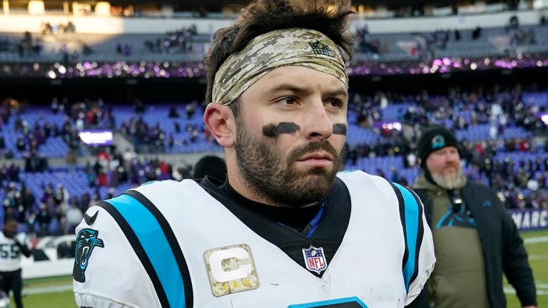 Baker Mayfield started only six games for the Carolina Panthers this season, winning one