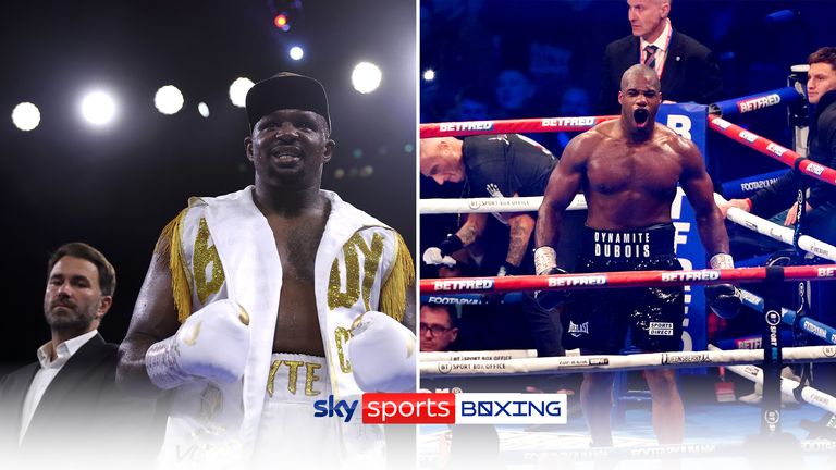 Dillian Whyte and Daniel Dubois in their recent boxing wins 