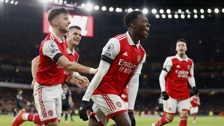 Eddie Nketiah sealed Arsenal&#39;s comeback victory over West Ham with the goal of the game
