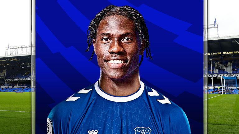 Everton's Amadou Onana speaks to Sky Sports