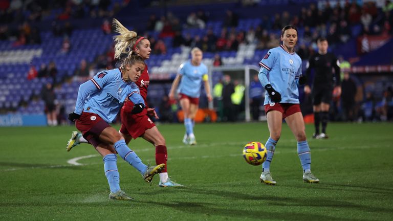 Filippa Angeldahl scored Man City's opener to secure qualification from Group B
