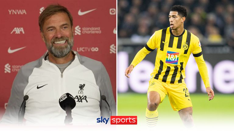 Jurgen Klopp found the funny side when asked whether Liverpool would likely swoop in next month to buy English sensation Jude Bellingham from Borussia Dortmund.